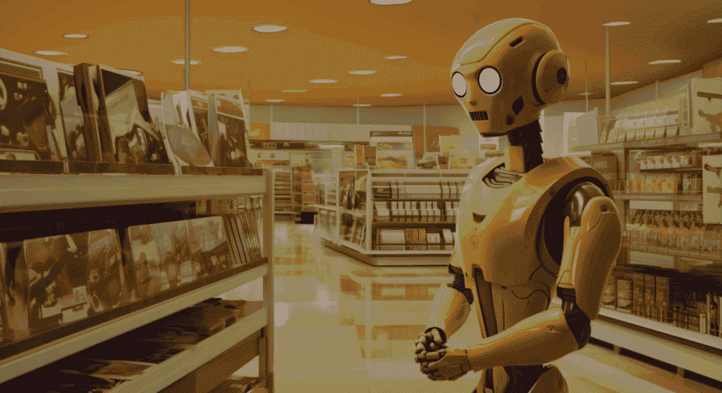 anthropomorphic-futuristic-robot-performing-regular-human-job