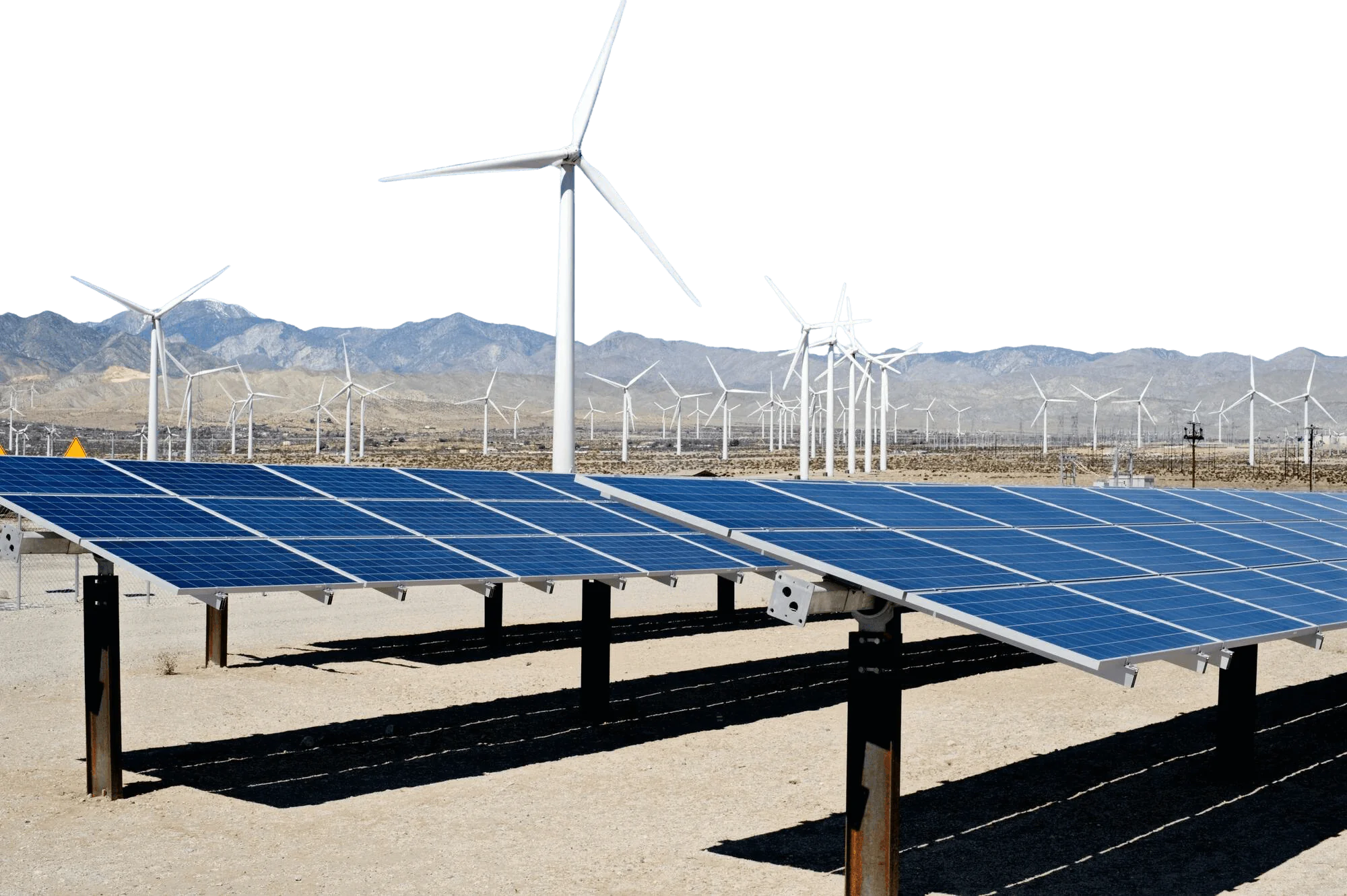 energy-making-wind-farm-solar-panel-array-palm-springs-california infysion energy software development
