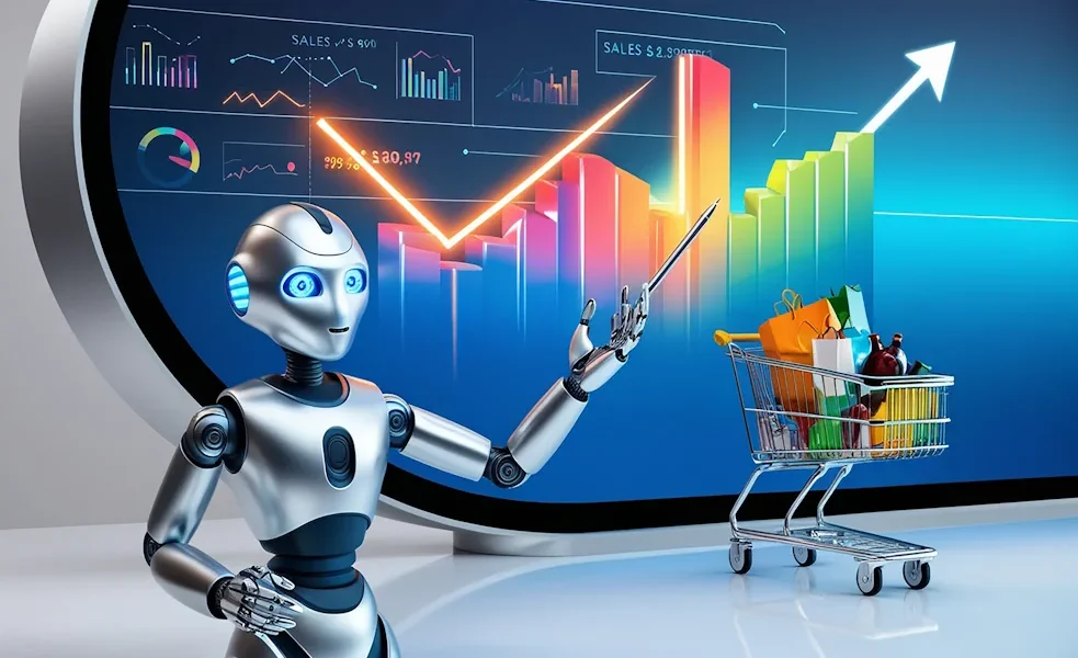 sale-growth-concept-with-business-ai-touching-graph-increase-sales-volume-with-shopping-cart
