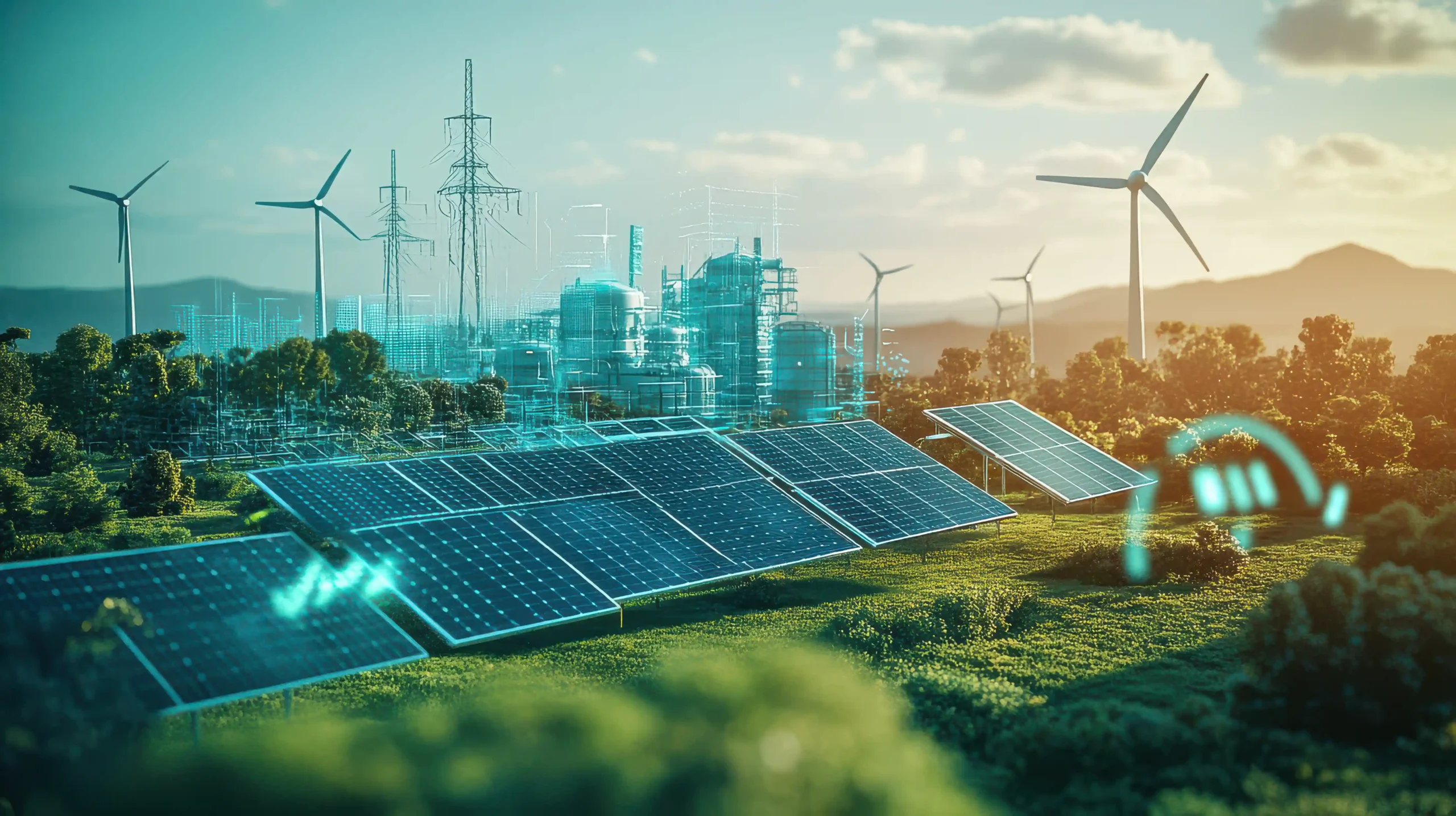 wind and solar renewable energy assets monitored for optimized performance