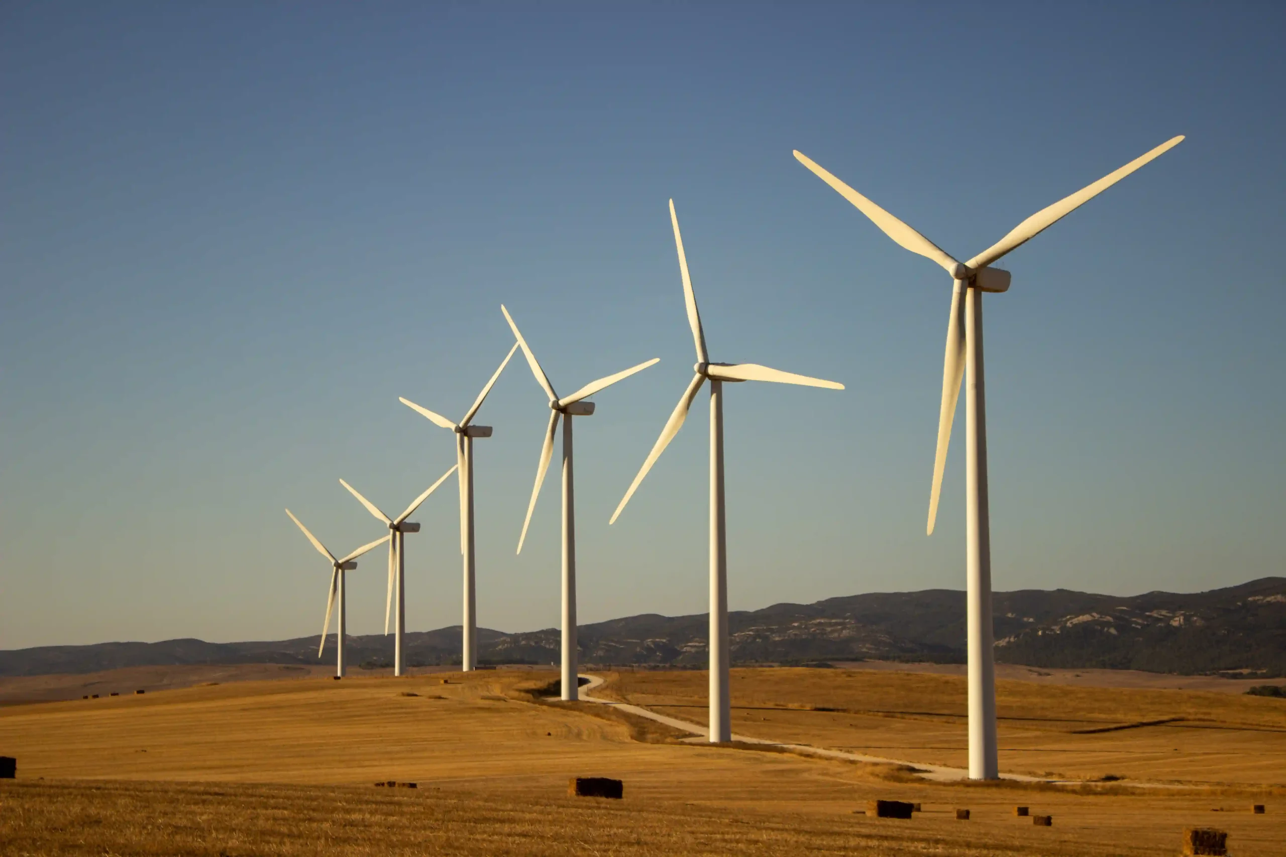 wind turbine landscape representing renewable energy asset performance analytics